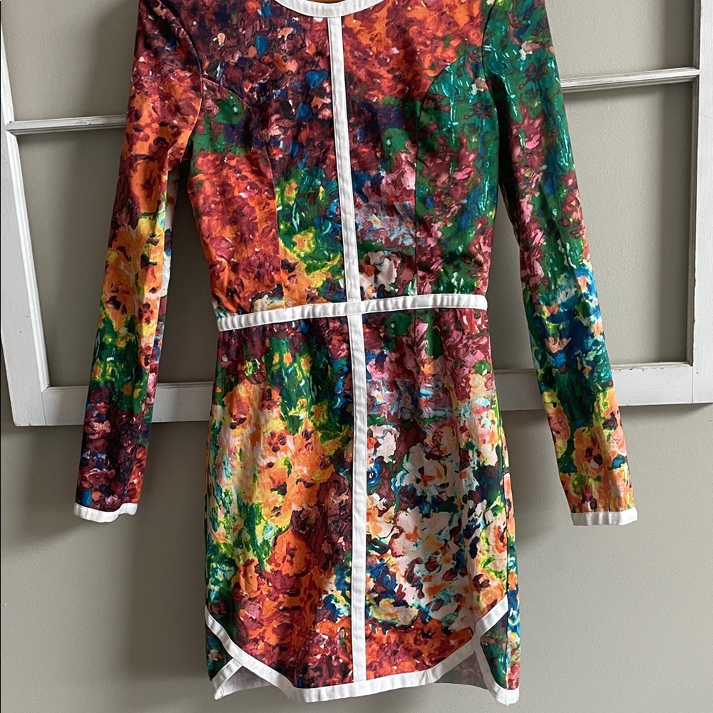 RARE-Casper and Pearl-Colorful Abstract Long Sleeve Dress - Picture 4 of 11
